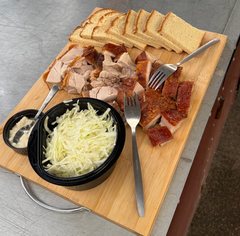 Perfectly sliced porchetta